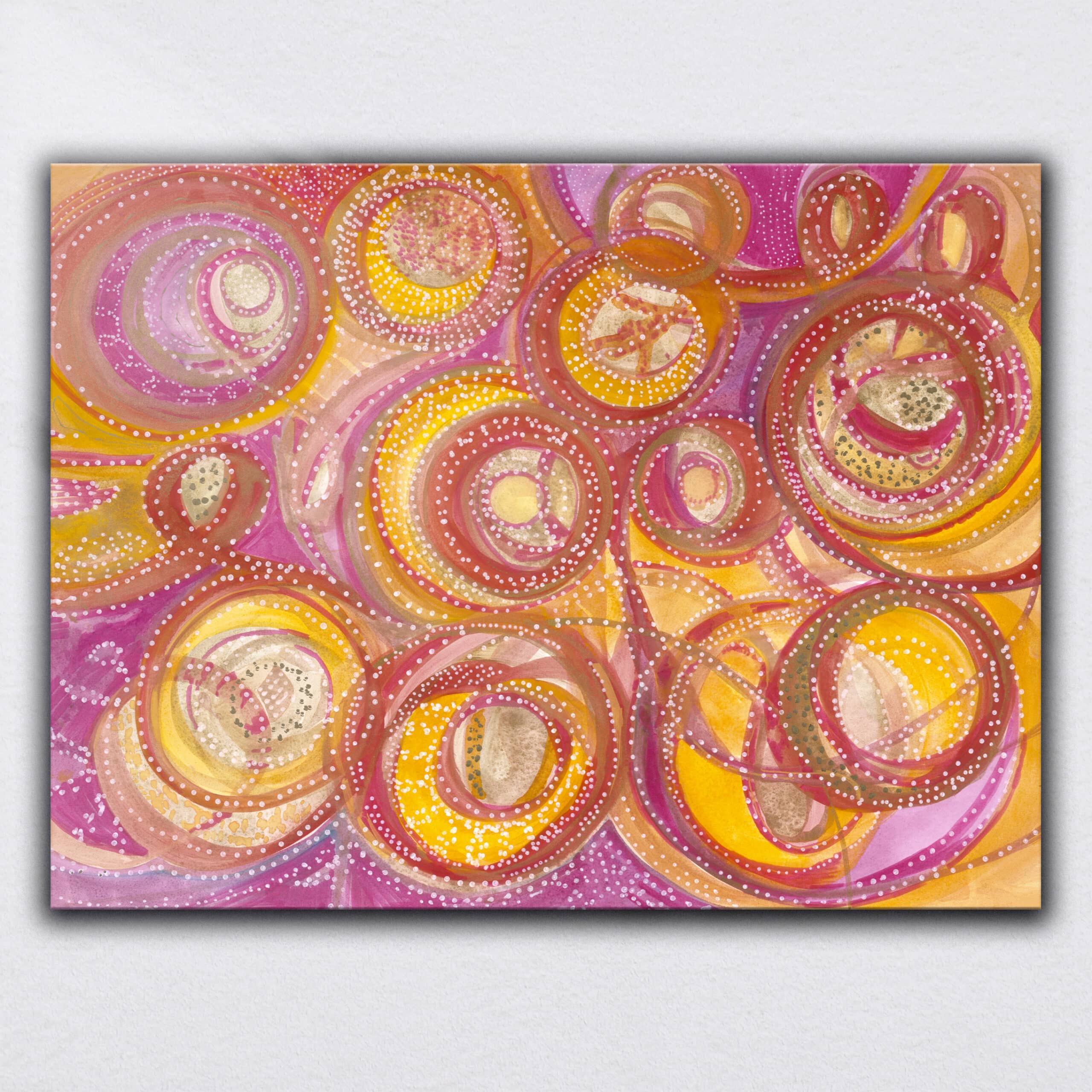 "Miracles" 2020 | Original Painting 18 x 24 inches Watercolor, iridescent and metallic media on smooth Arches paperboard, imported from France. image 0