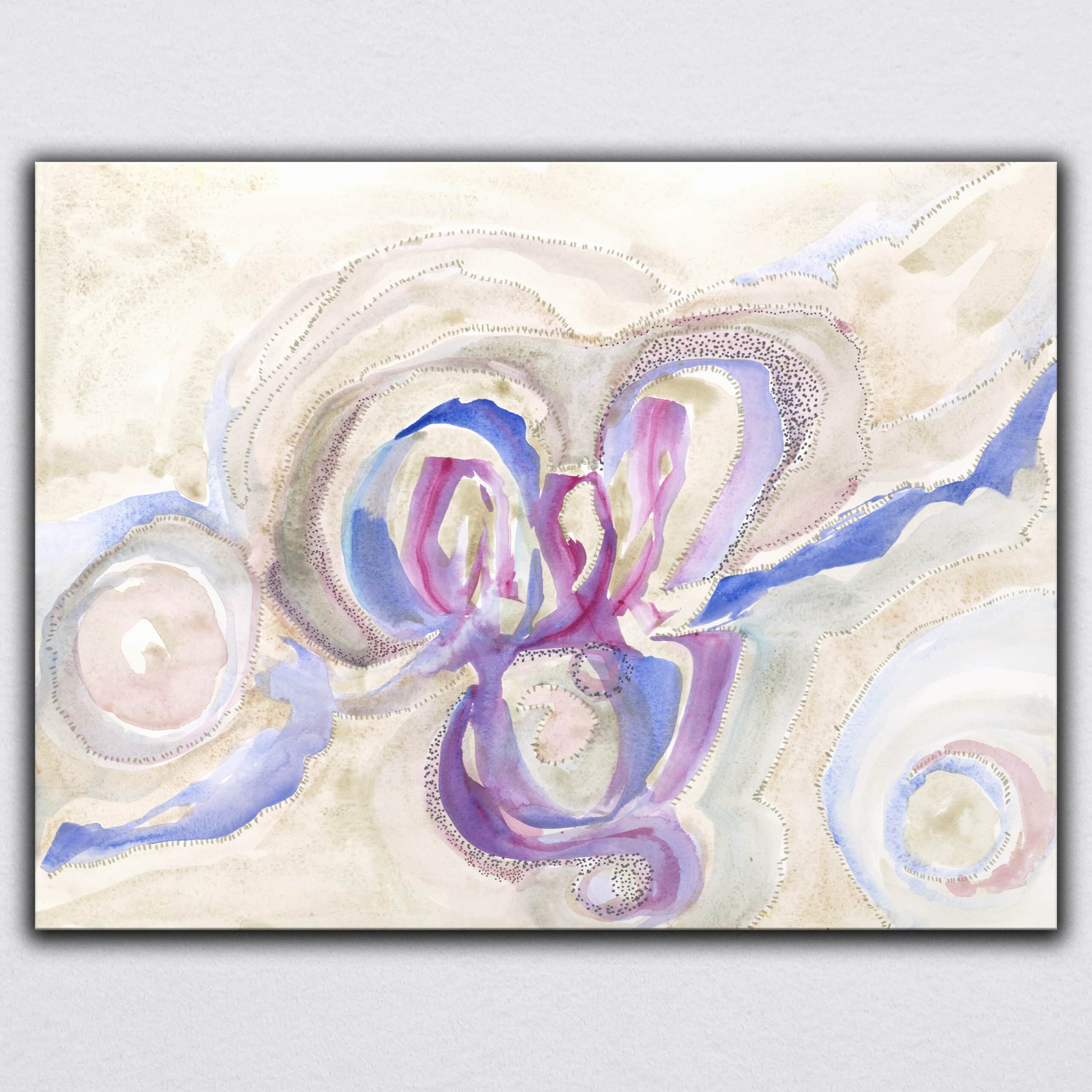 "Love's Expansion" 2020 | Original Painting 18 x 24 inches Watercolor, iridescent and metallic media on smooth Arches paperboard, imported from France. image 0