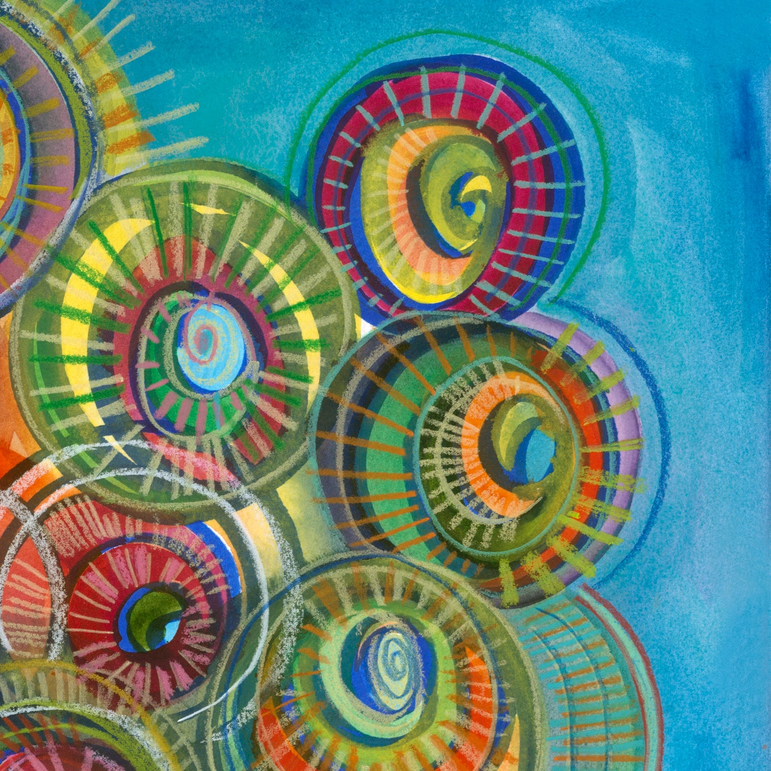 "Wide Awake" 2020 | Original Painting 18 x 24 inches Watercolor and Colored Pencil on Arches Rough Paper image 1