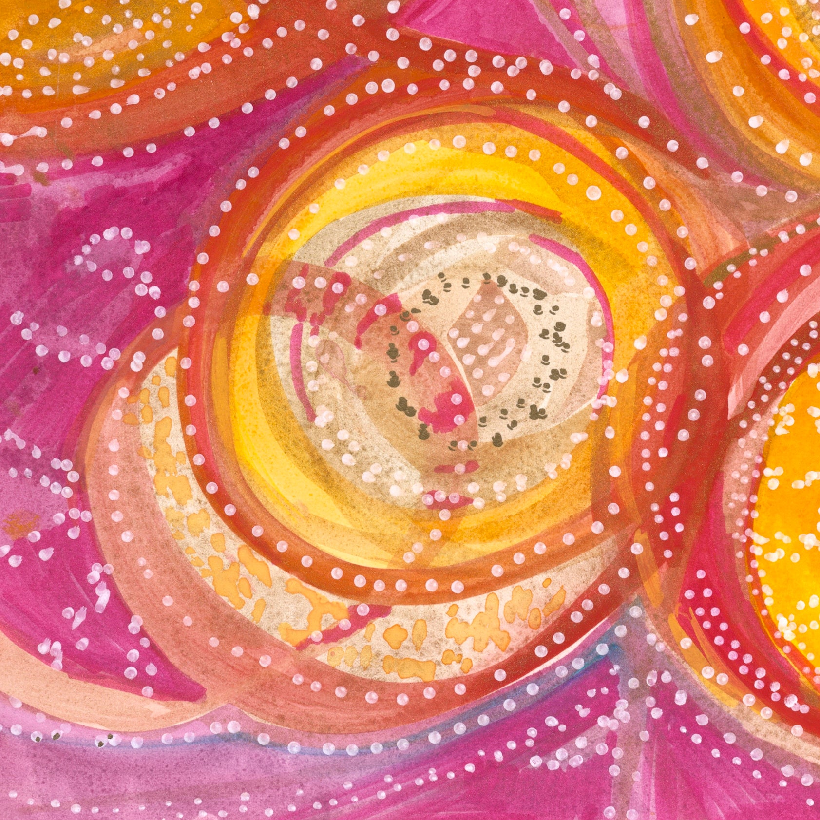 "Miracles" 2020 | Original Painting 18 x 24 inches Watercolor, iridescent and metallic media on smooth Arches paperboard, imported from France. image 1