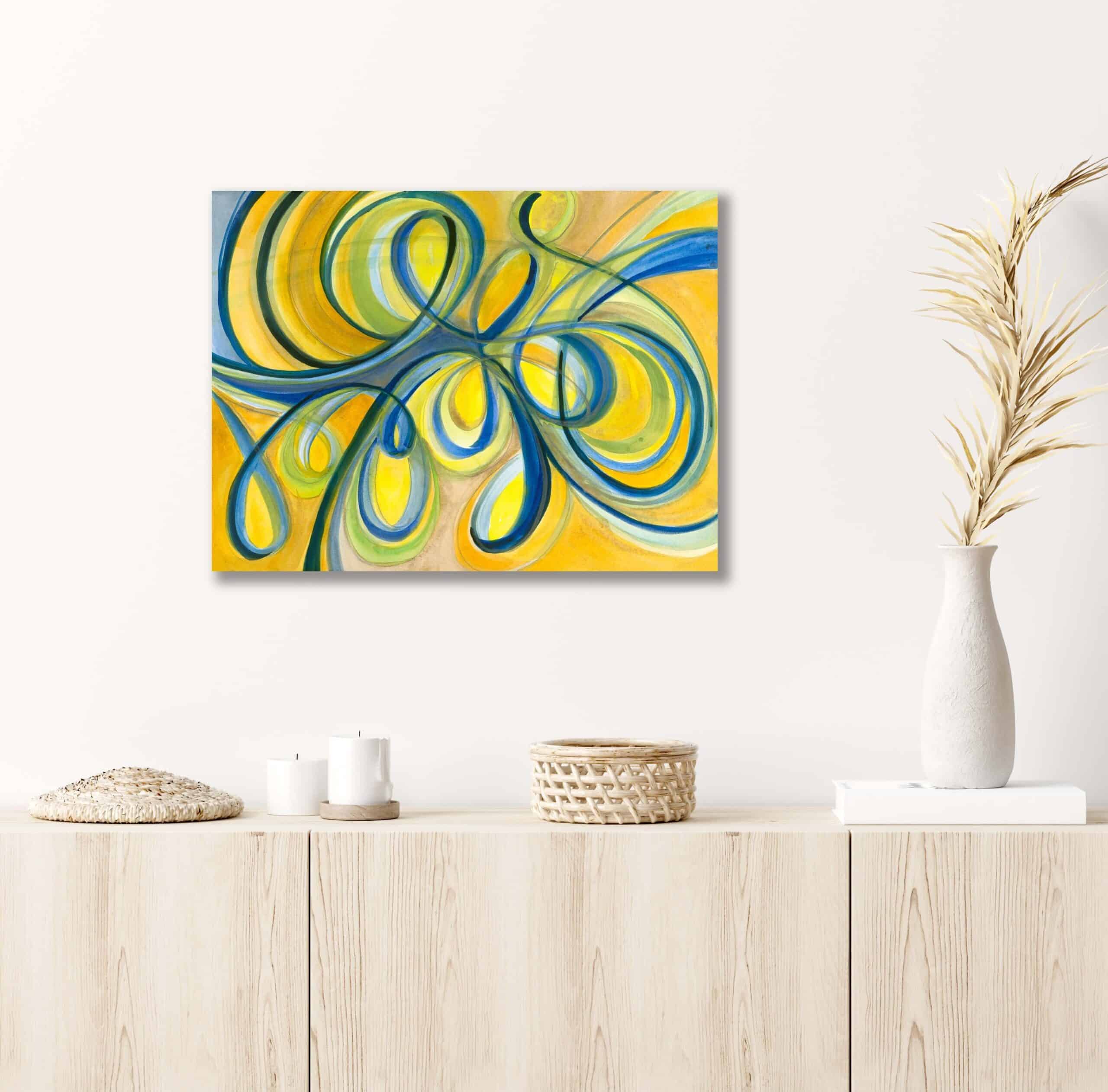 "Love Light" 2020 | Original Painting 18 x 24 inches Watercolor, iridescent and metallic media on smooth Arches paperboard, imported from France. image 6