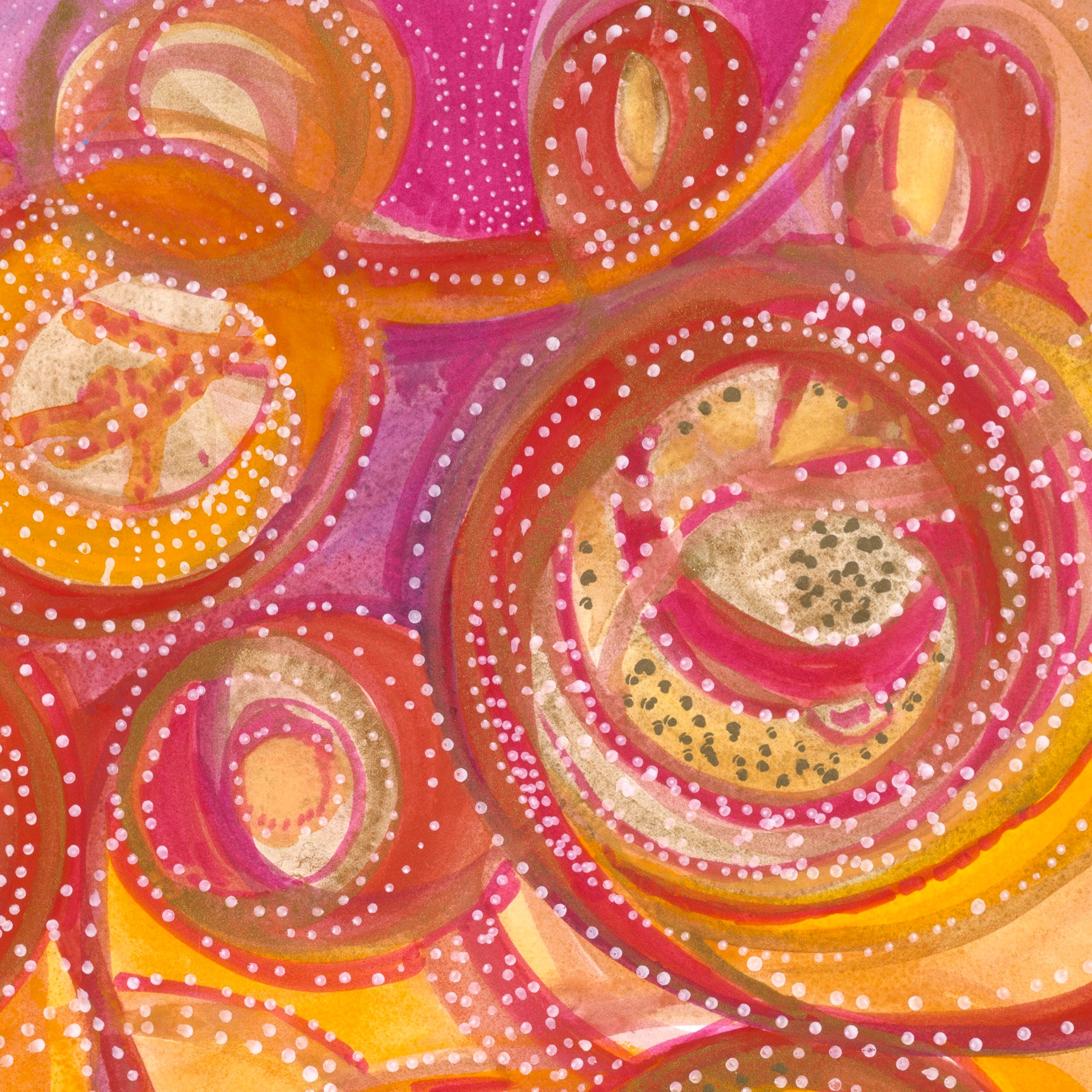 "Miracles" 2020 | Original Painting 18 x 24 inches Watercolor, iridescent and metallic media on smooth Arches paperboard, imported from France. image 4