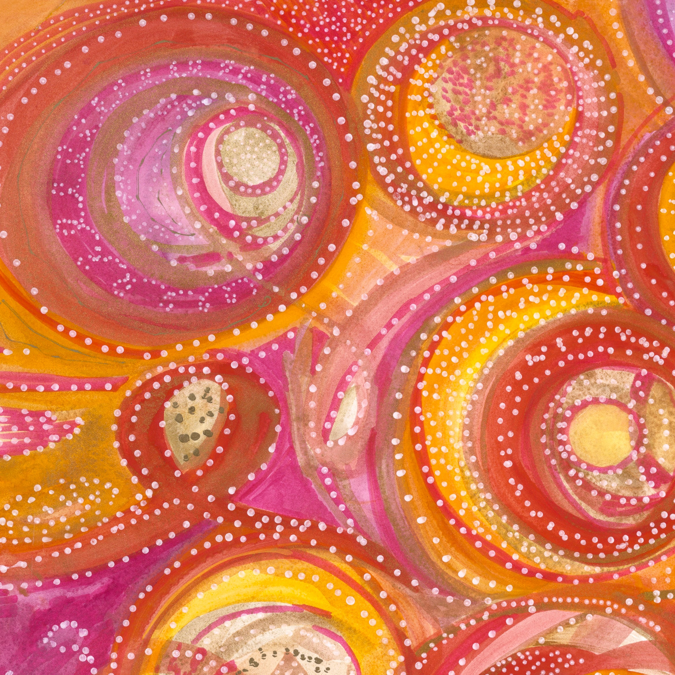 "Miracles" 2020 | Original Painting 18 x 24 inches Watercolor, iridescent and metallic media on smooth Arches paperboard, imported from France. image 5