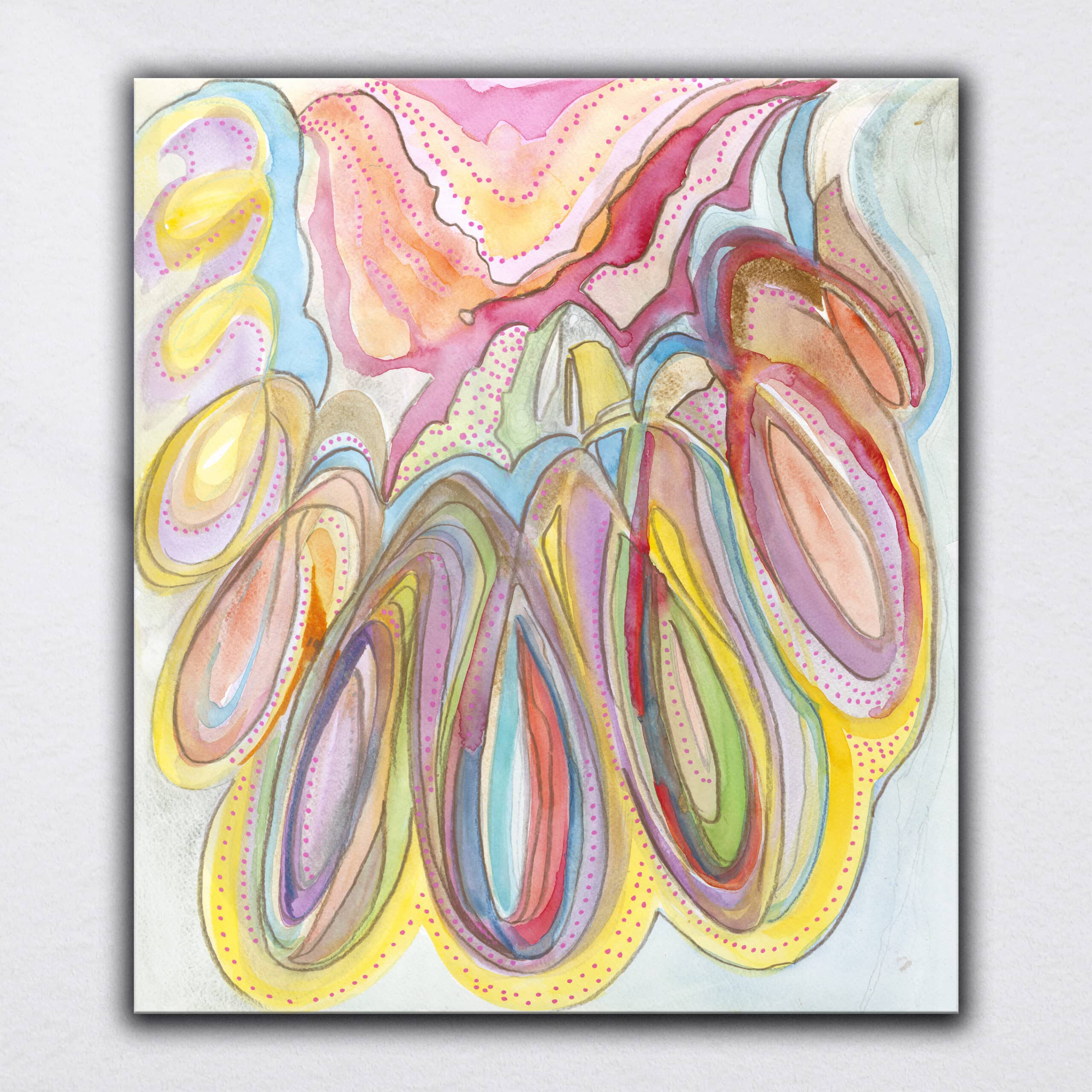 "Expansion" Original Painting, 2018, Watercolor, Colored Pencil, Iridescent Media and Ink on Rough Arches Paper image 0