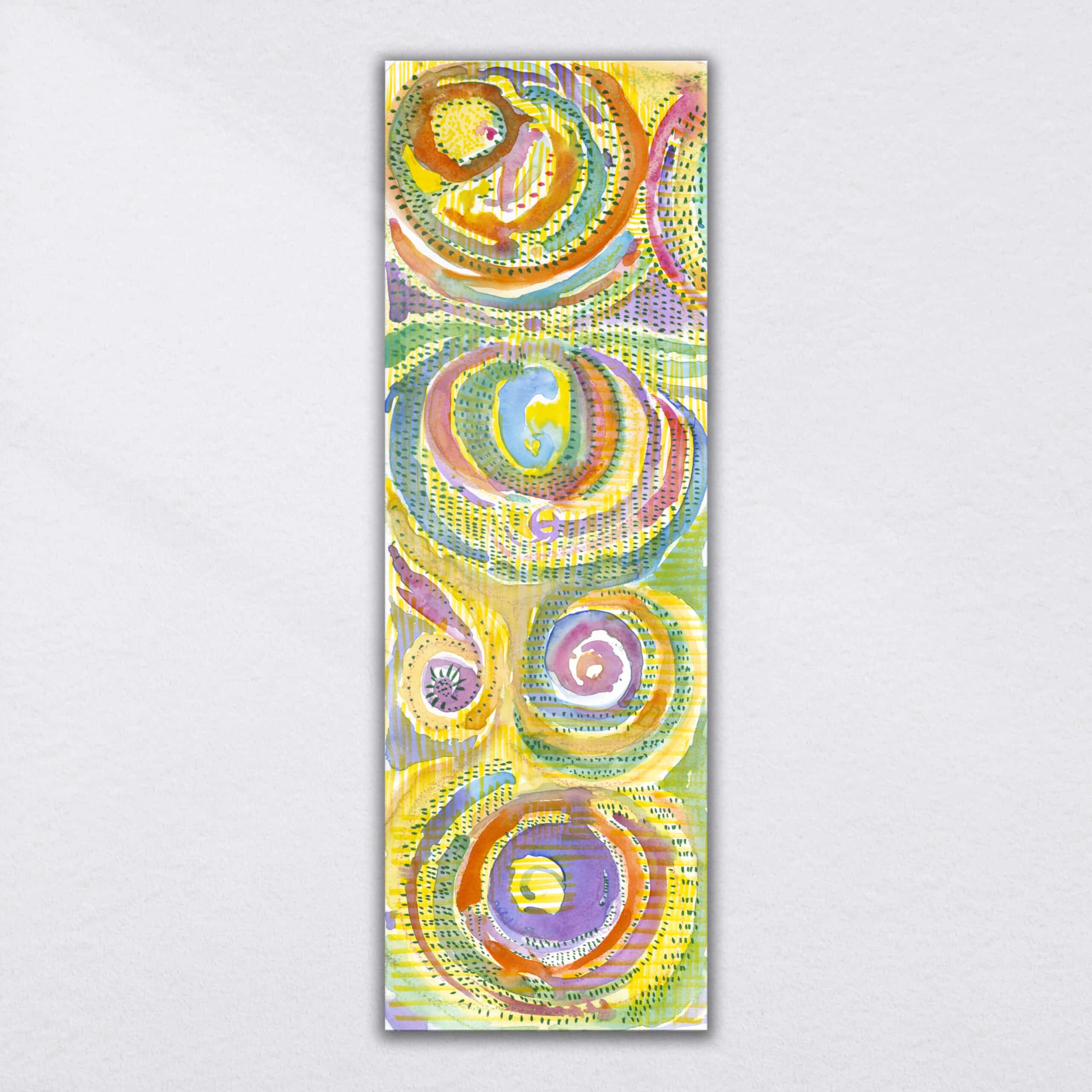 "Soft Sunlight"  2020  |  Original Painting 18 x 6 Watercolor on Rough Arches Paper image 0