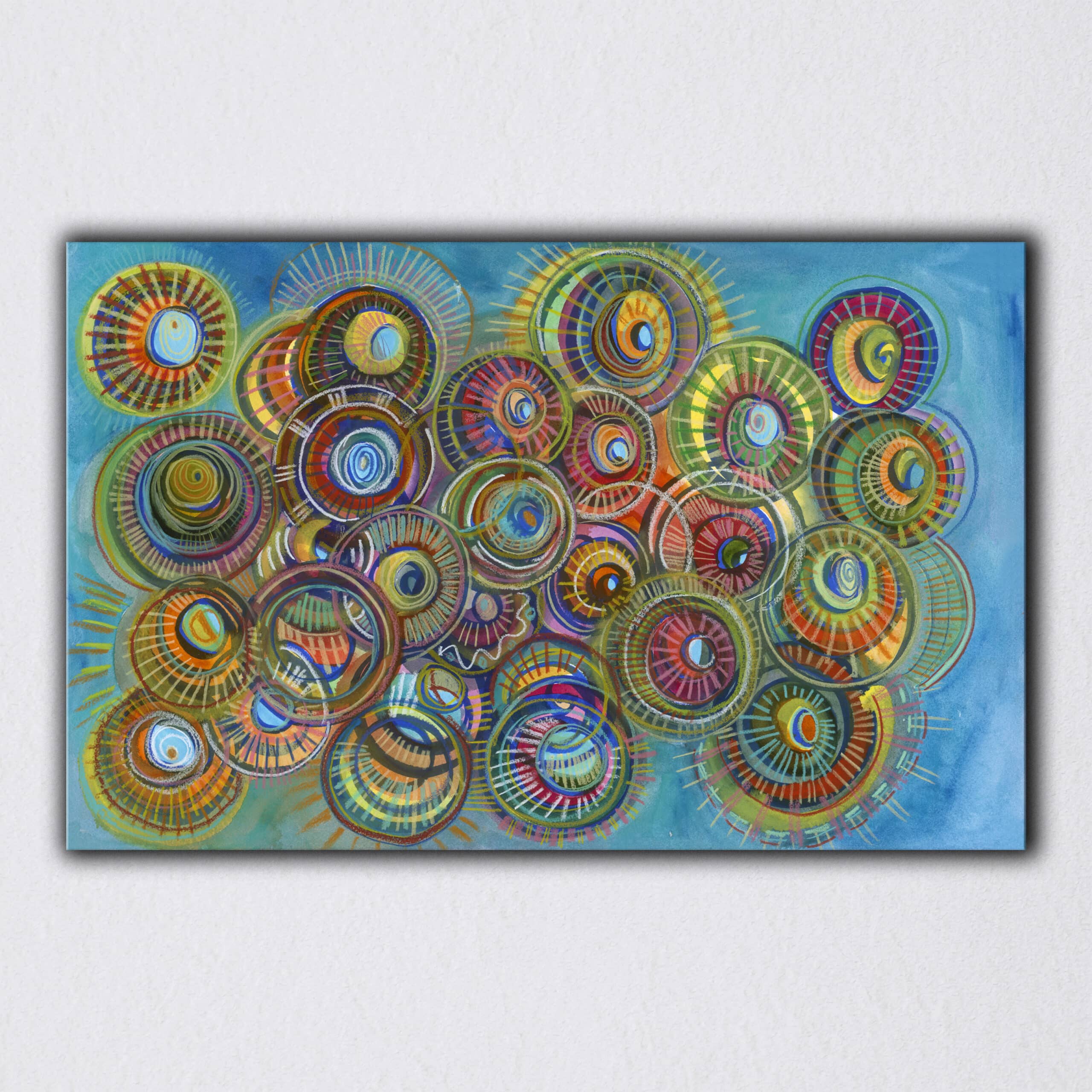 "Wide Awake" 2020  |  Original Painting 18 x 24 inches Watercolor and Colored Pencil on Arches Rough Paper image 0