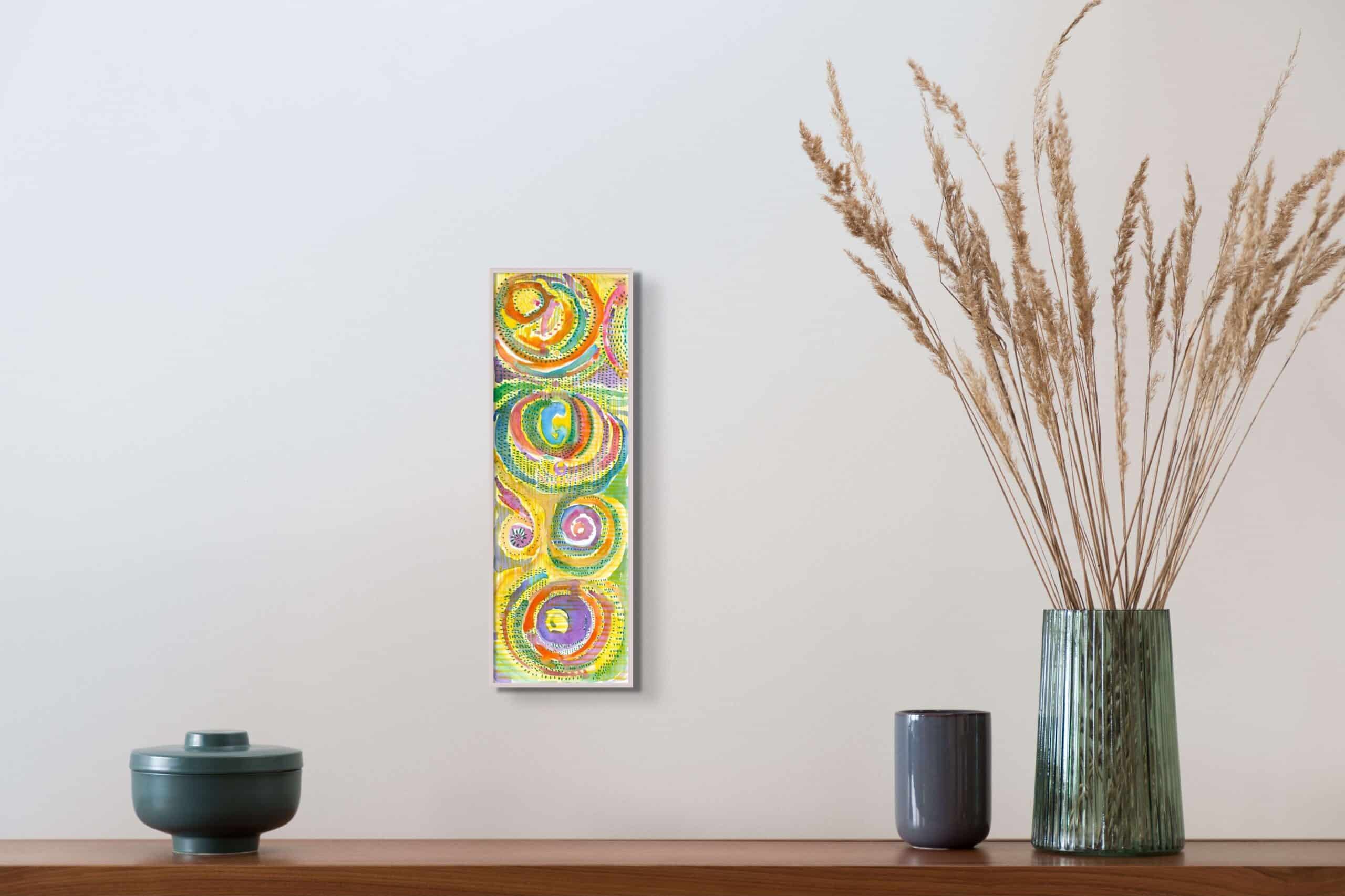 "Soft Sunlight"  2020  |  Original Painting 18 x 6 Watercolor on Rough Arches Paper image 2