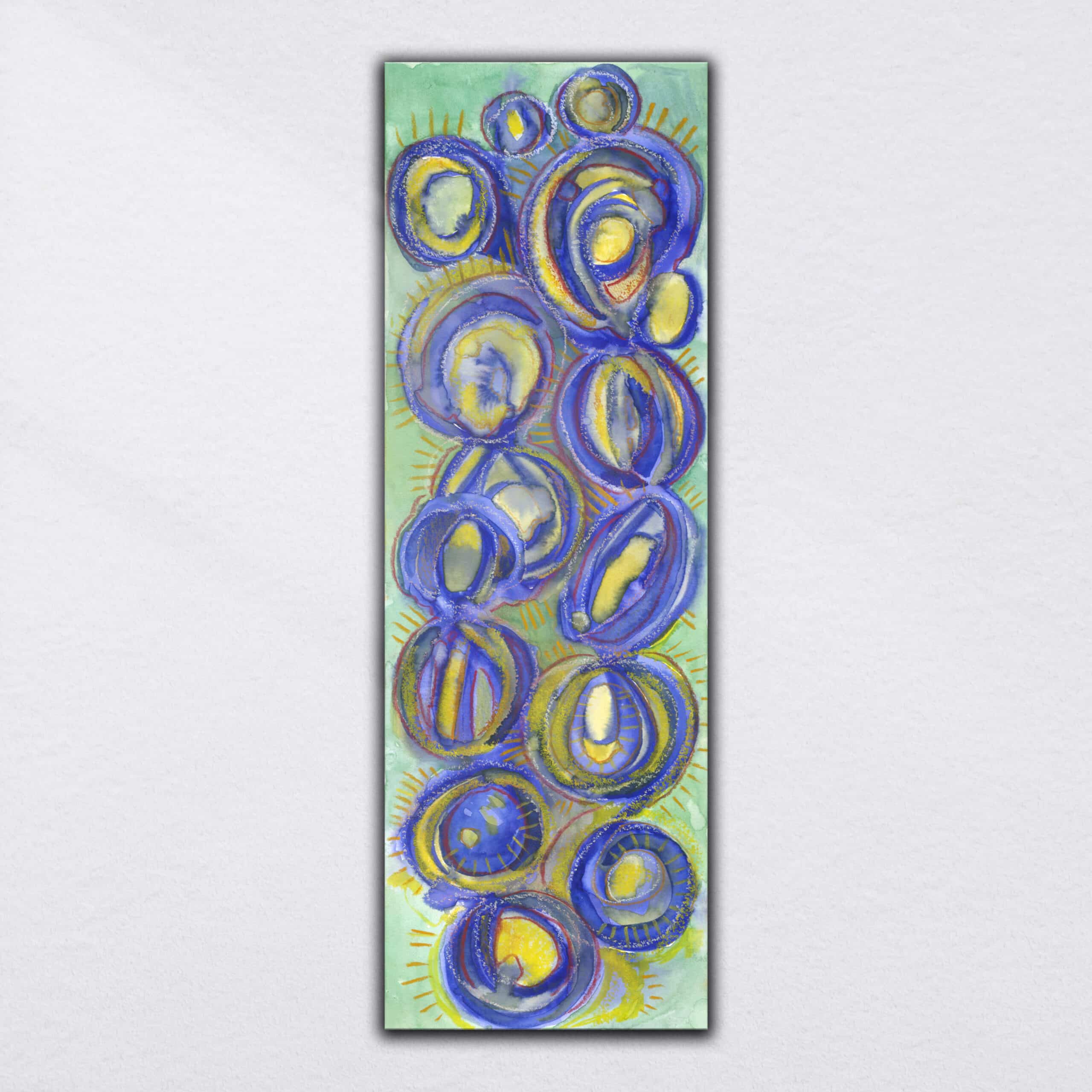 "Rolling Water" 2020  |  Original Painting 18 x 6 Watercolor on Rough Arches Paper image 4