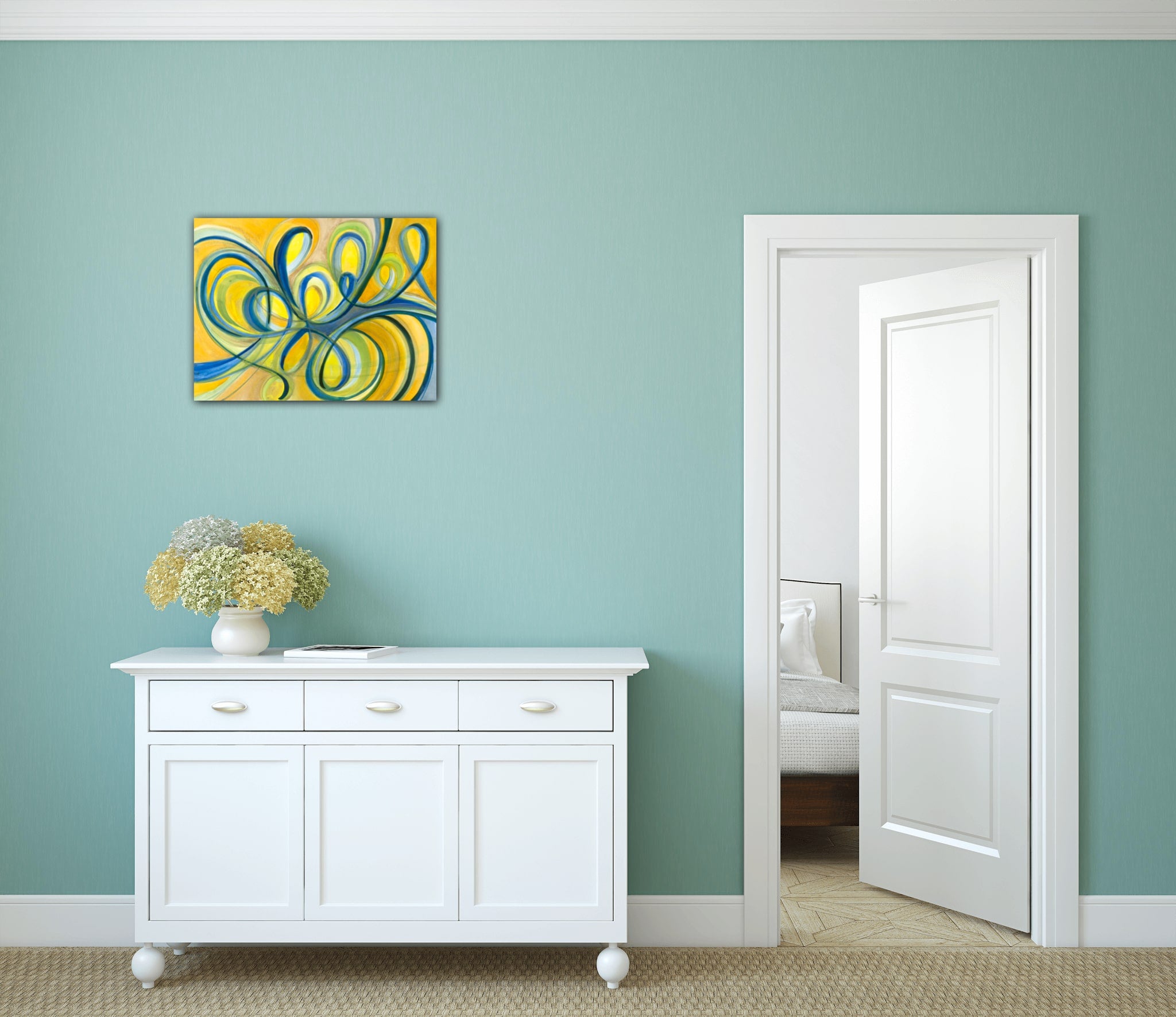 "Love Light" 2020  |  Original Painting 18 x 24 inches Watercolor, iridescent and metallic media on smooth Arches paperboard, imported from France. image 5