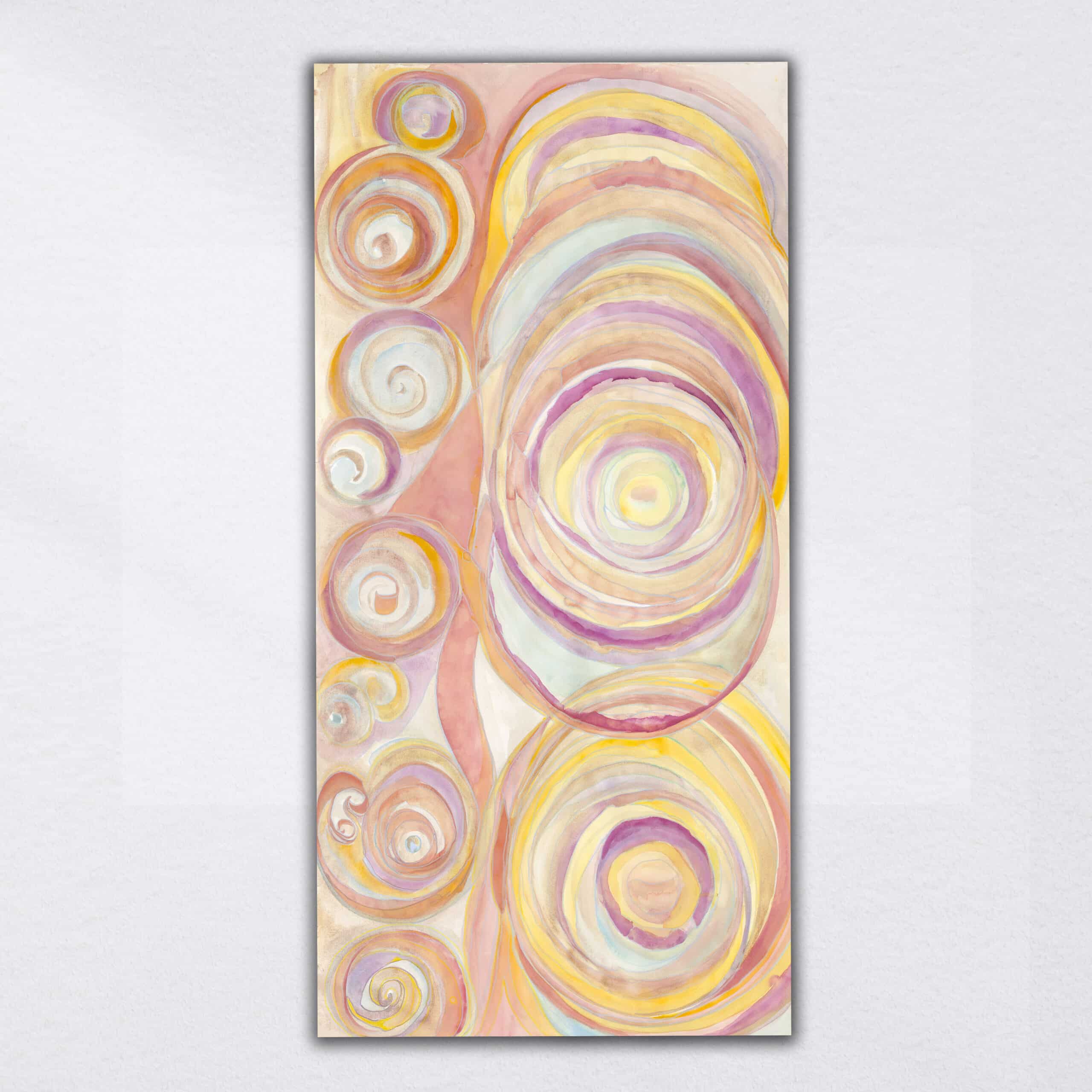 "Wrapped in You" 2020   |  Original Painting 30 x 60 inches watercolor, iridescent and metallic media, colored pencil on Arches Rough Paper image 1