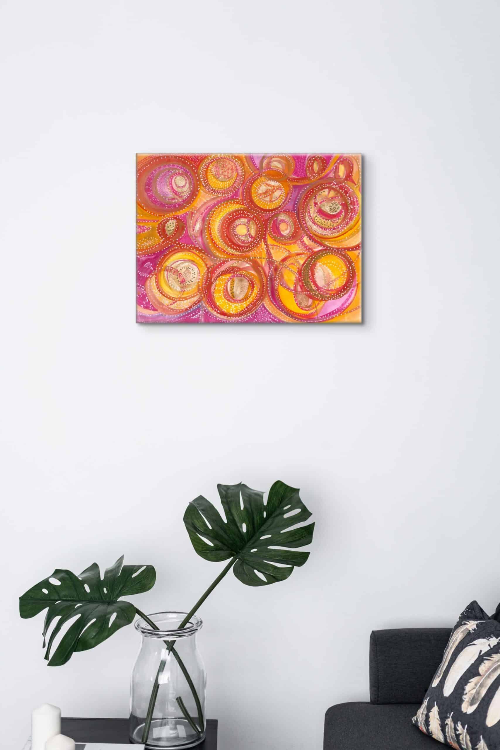 "Miracles" 2020  |  Original Painting 18 x 24 inches Watercolor, iridescent and metallic media on smooth Arches paperboard, imported from France. image 2