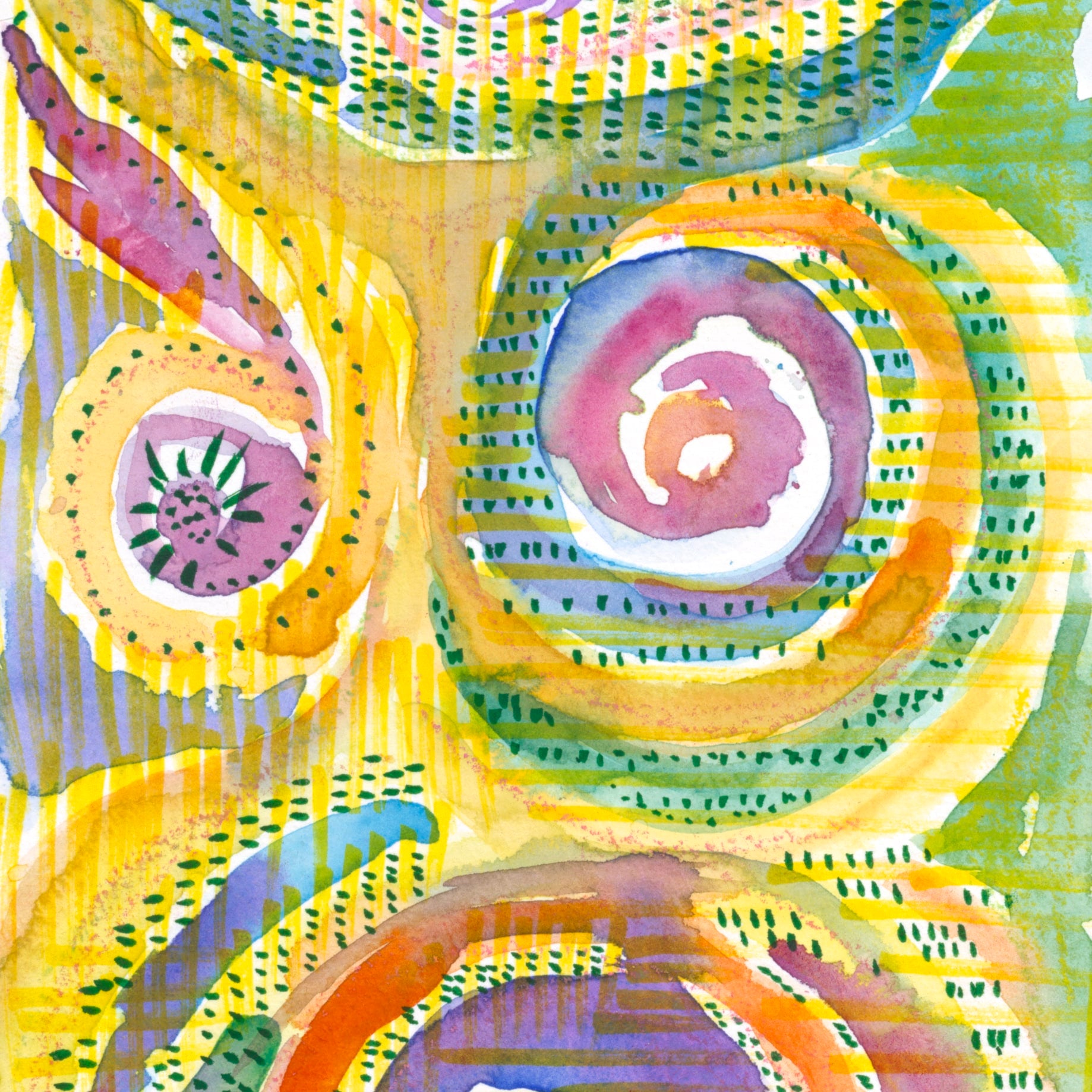 "Soft Sunlight"  2020  |  Original Painting 18 x 6 Watercolor on Rough Arches Paper image 4