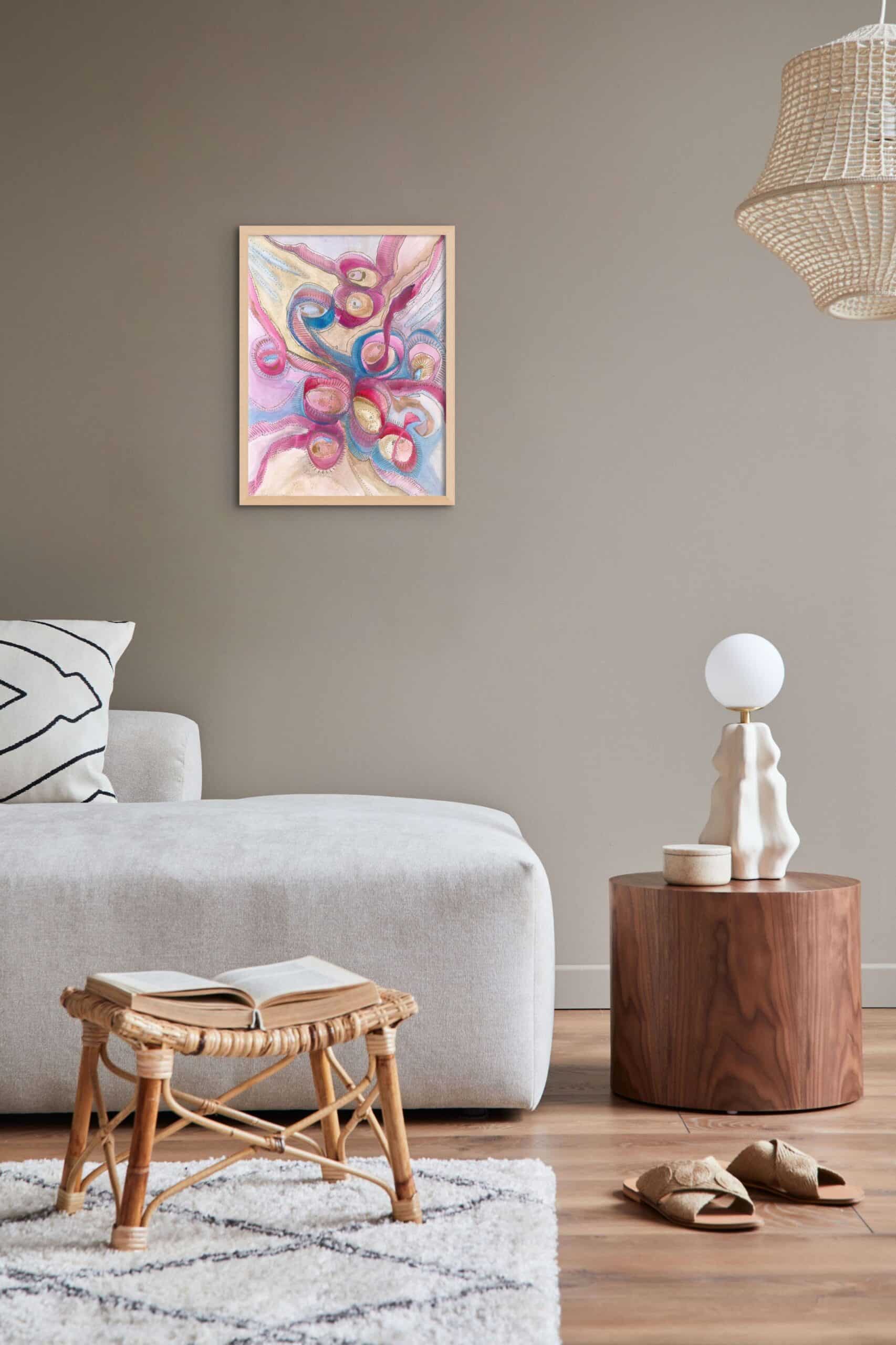 "Belief" 2020  |  Original Painting 18 x 24 inches Watercolor, iridescent and metallic media on smooth Arches paperboard, imported from France. image 6