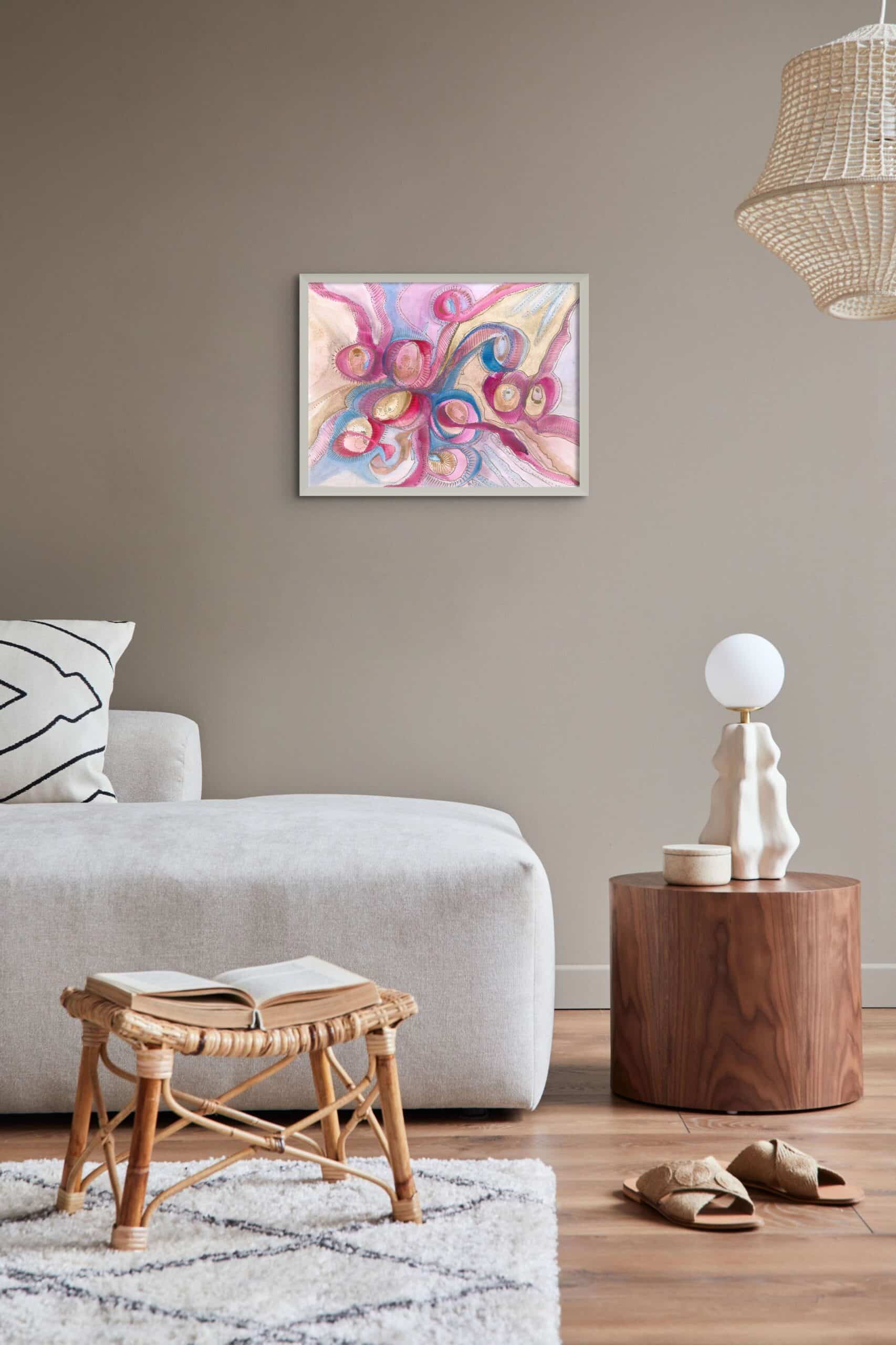 "Belief" 2020  |  Original Painting 18 x 24 inches Watercolor, iridescent and metallic media on smooth Arches paperboard, imported from France. image 3