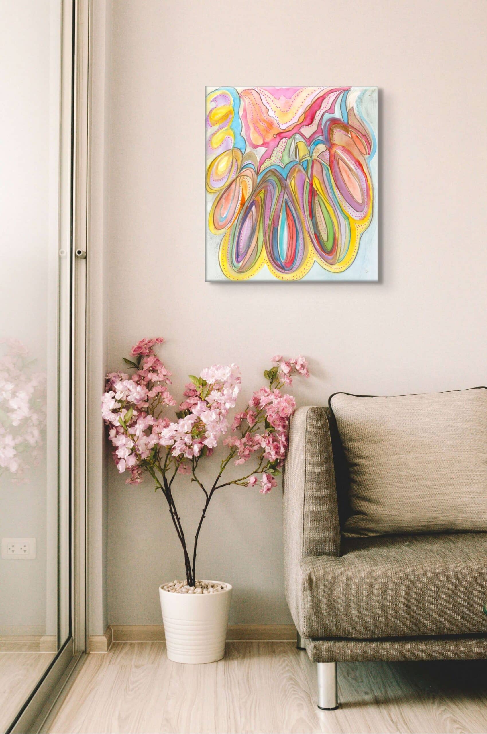 "Expansion" Original Painting, 2018, Watercolor, Colored Pencil, Iridescent Media and Ink on Rough Arches Paper image 4