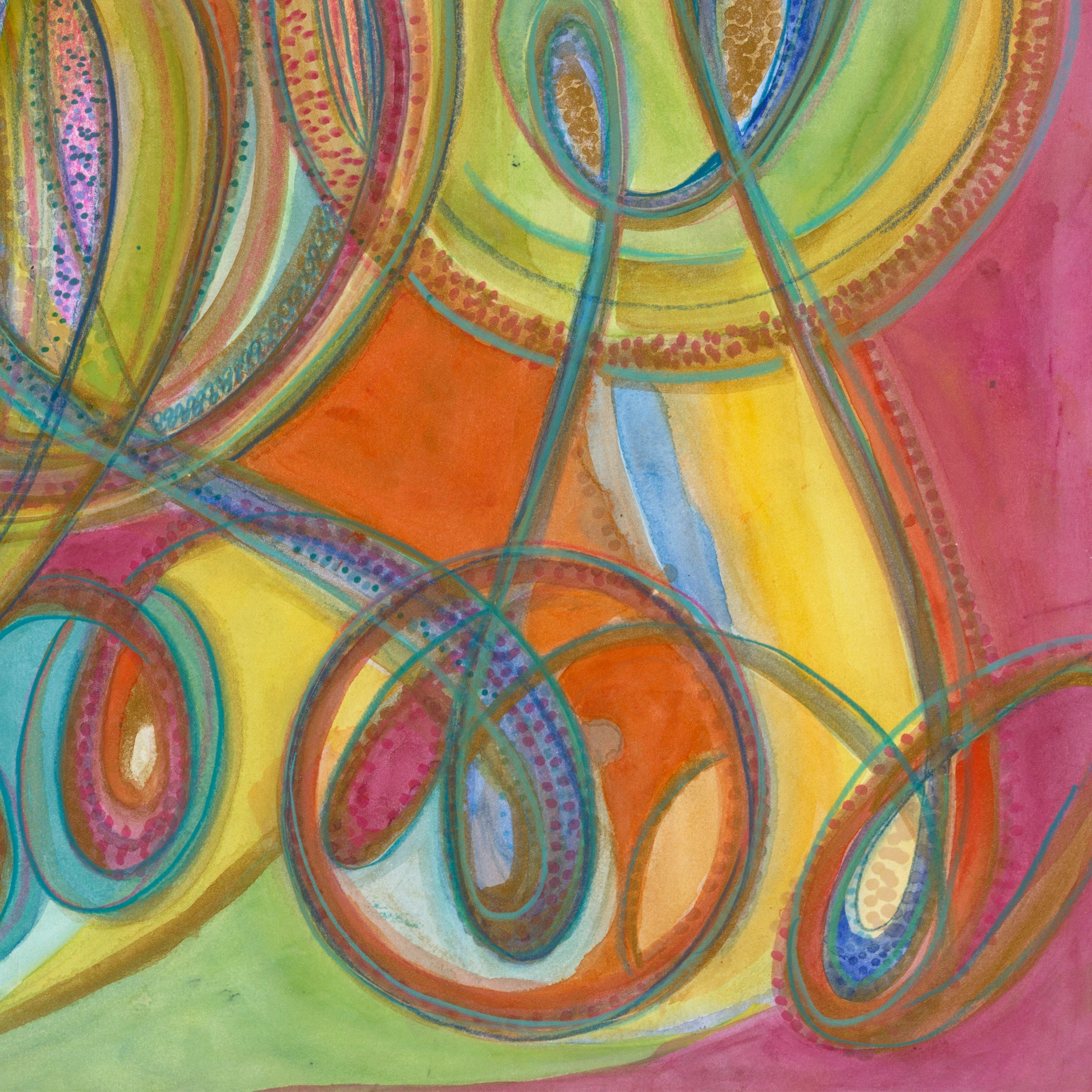 "Oneness" 2020  |  Original Painting 18 x 24 inches Watercolor, iridescent and metallic media on smooth Arches paperboard, imported from France. image 1